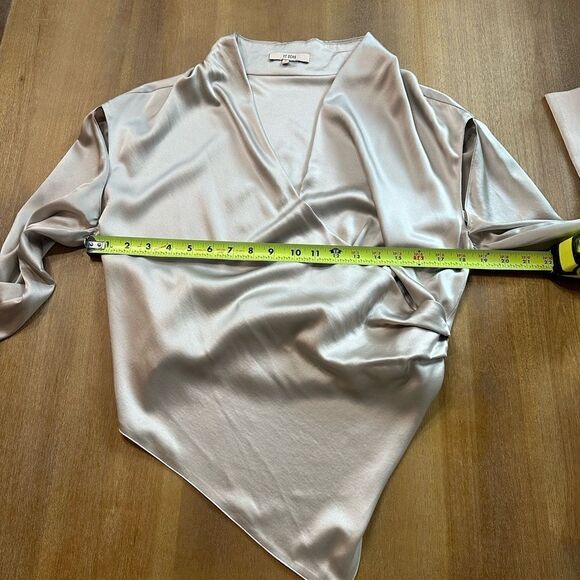 ET OCHS The Nala Silk Surplice Top Draped Wrap Blouse Cutout Detail Size Medium - Picture 8 of 16